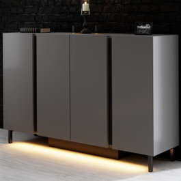Hanah Home Consola Paris Antracita con Iluminación LED